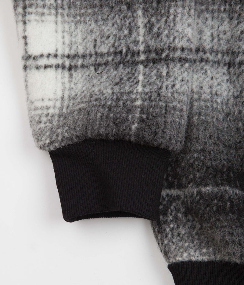 Butter Goods Heavyweight Plaid Hoodie in Black and White