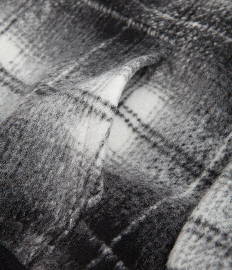 Butter Goods Heavyweight Plaid Hoodie in Black and White