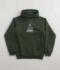 Butter Goods Hound Embroidered Hoodie in Dark Green