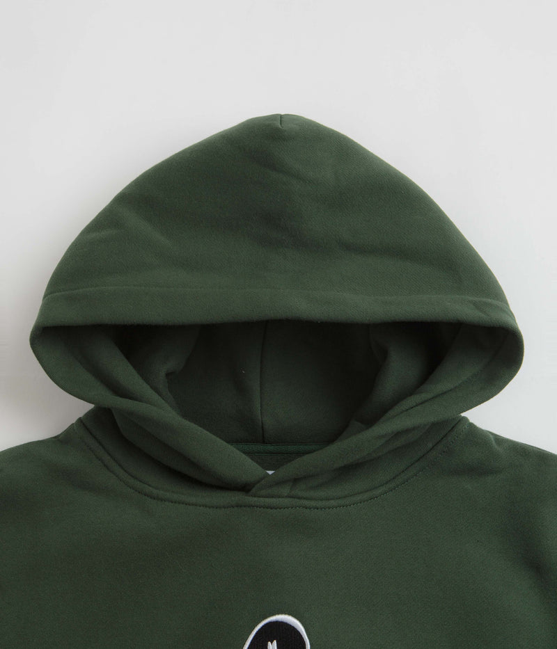 Butter Goods Hound Embroidered Hoodie in Dark Green