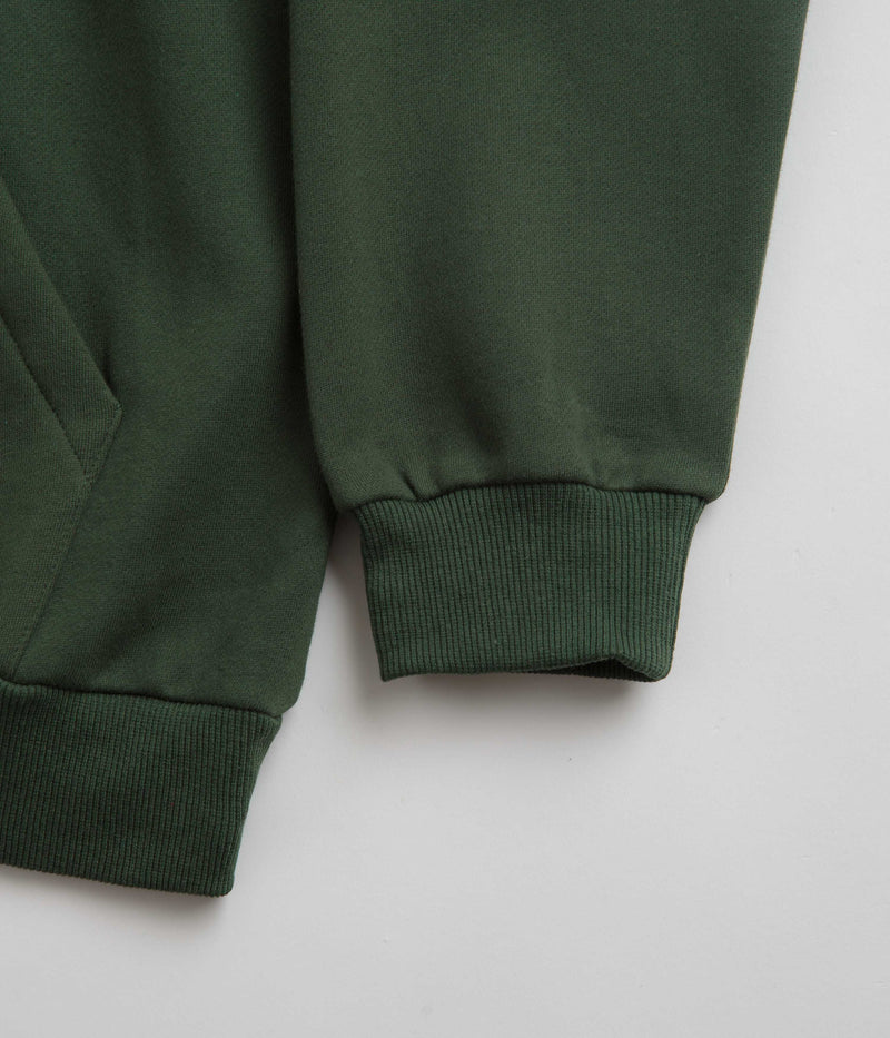 Butter Goods Hound Embroidered Hoodie in Dark Green