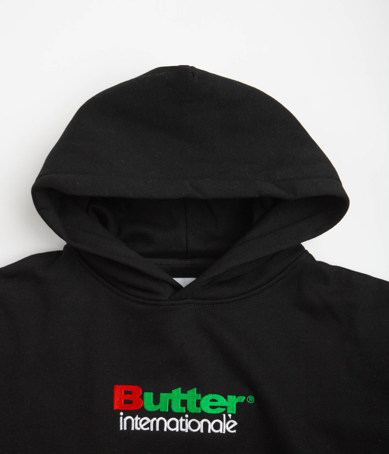 Butter Goods Internationale Embroidered Hoodie in Black