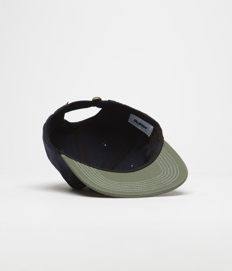 Butter Goods Jazz Research Cap in Navy and Sage