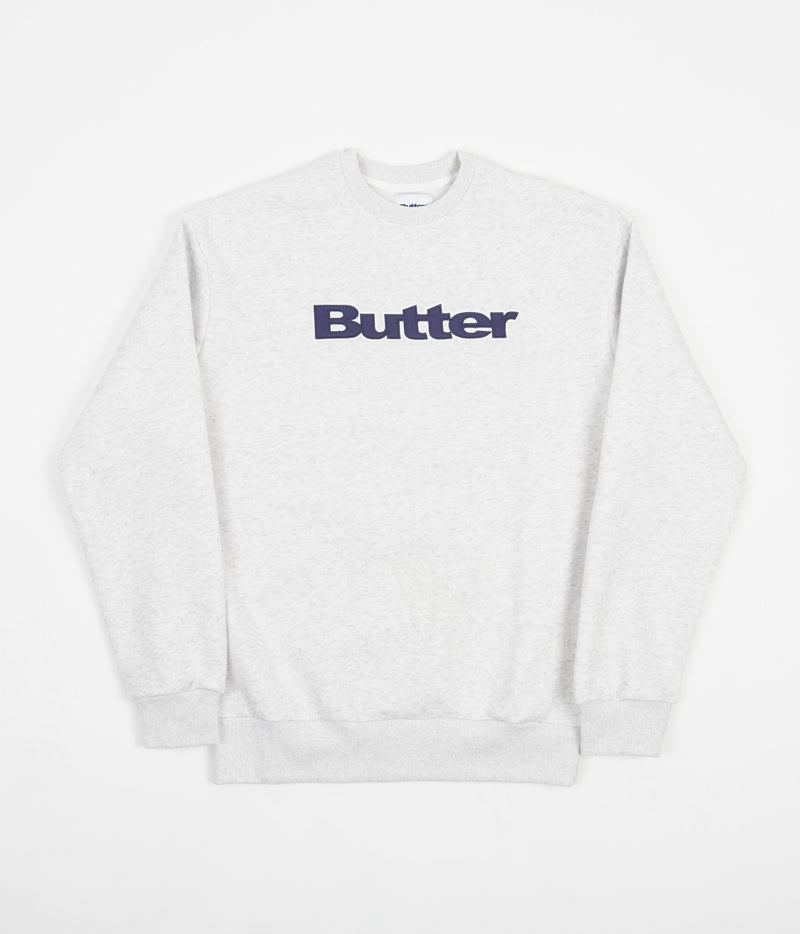 Butter Goods Logo Crewneck Sweatshirt in Ash Grey