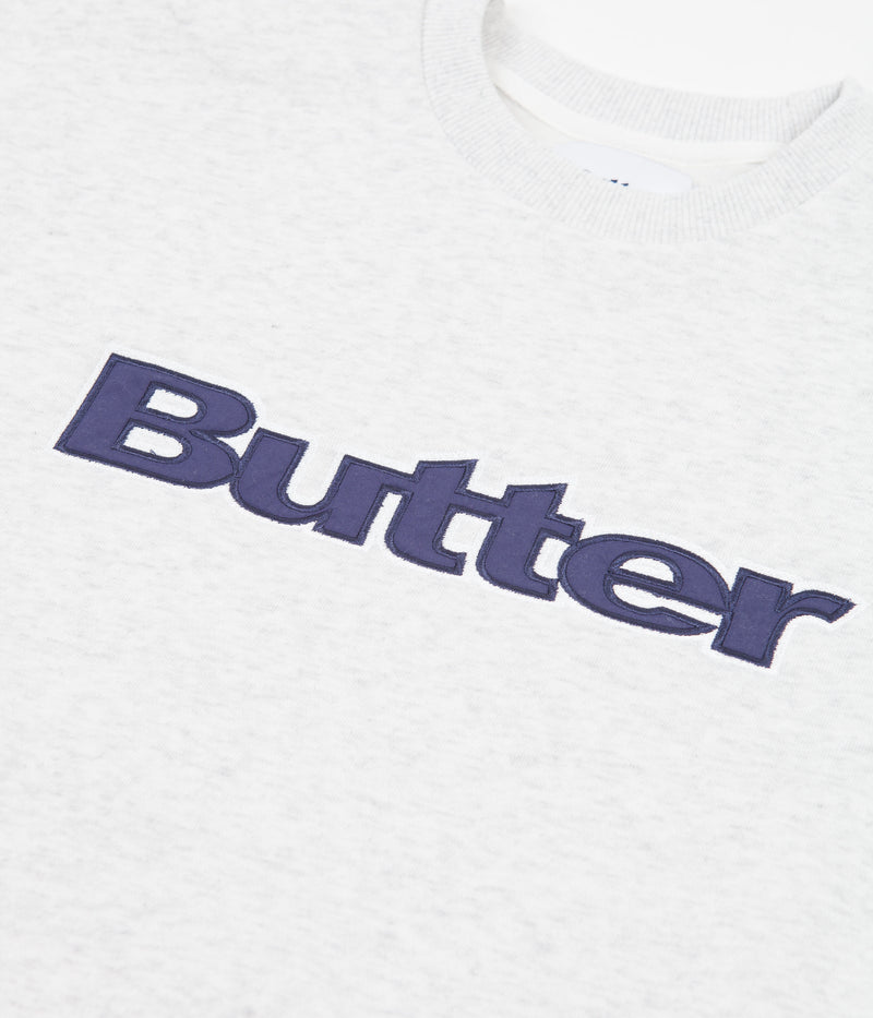 Butter Goods Logo Crewneck Sweatshirt in Ash Grey