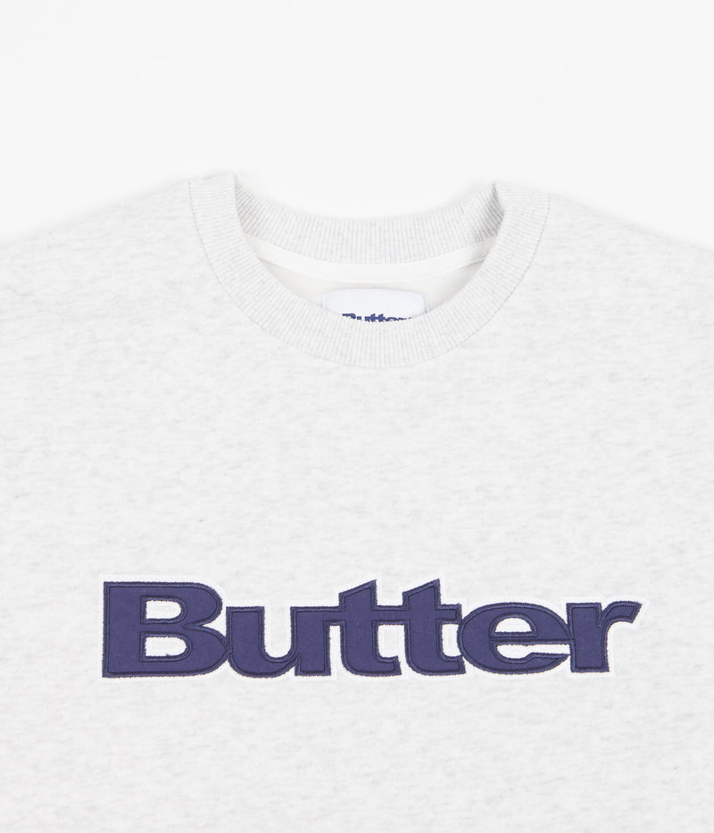 Butter Goods Logo Crewneck Sweatshirt in Ash Grey