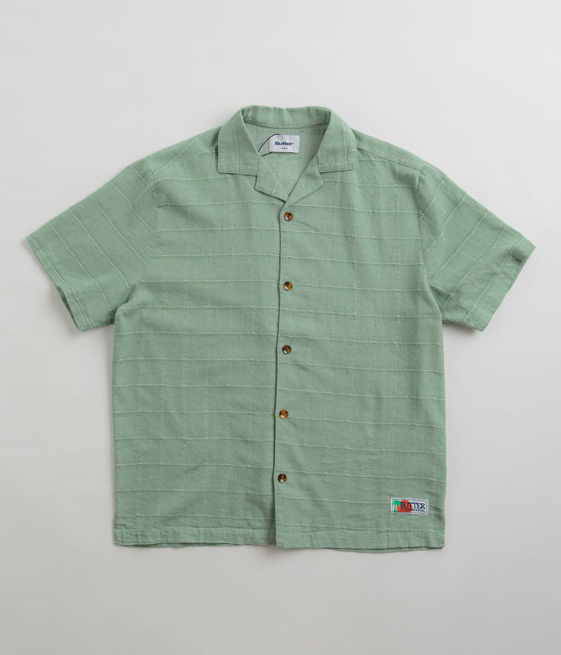 Butter Goods Pacific Short Sleeve Shirt in Pale Green