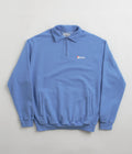 Butter Goods Pigment Dye 1/4 Zip Sweatshirt in Cornflower