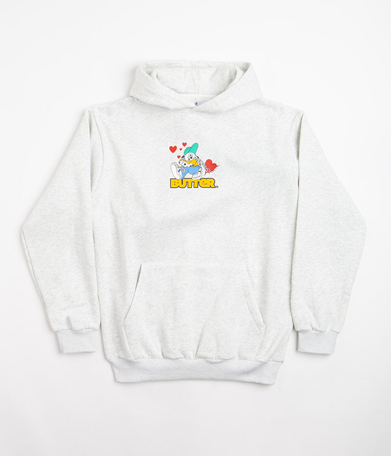 Butter Goods Puppy Love Hoodie in Ash Grey
