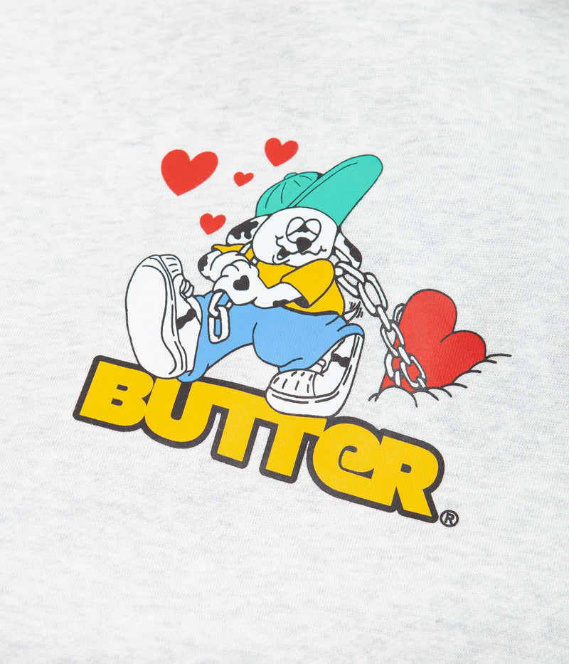 Butter Goods Puppy Love Hoodie in Ash Grey