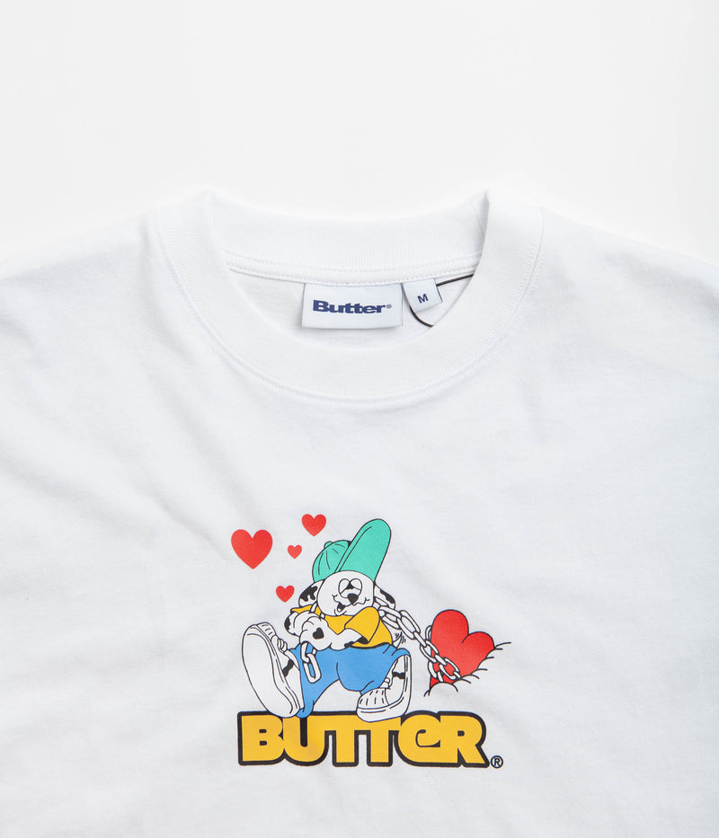 Butter Goods Puppy Love Logo T-Shirt in White