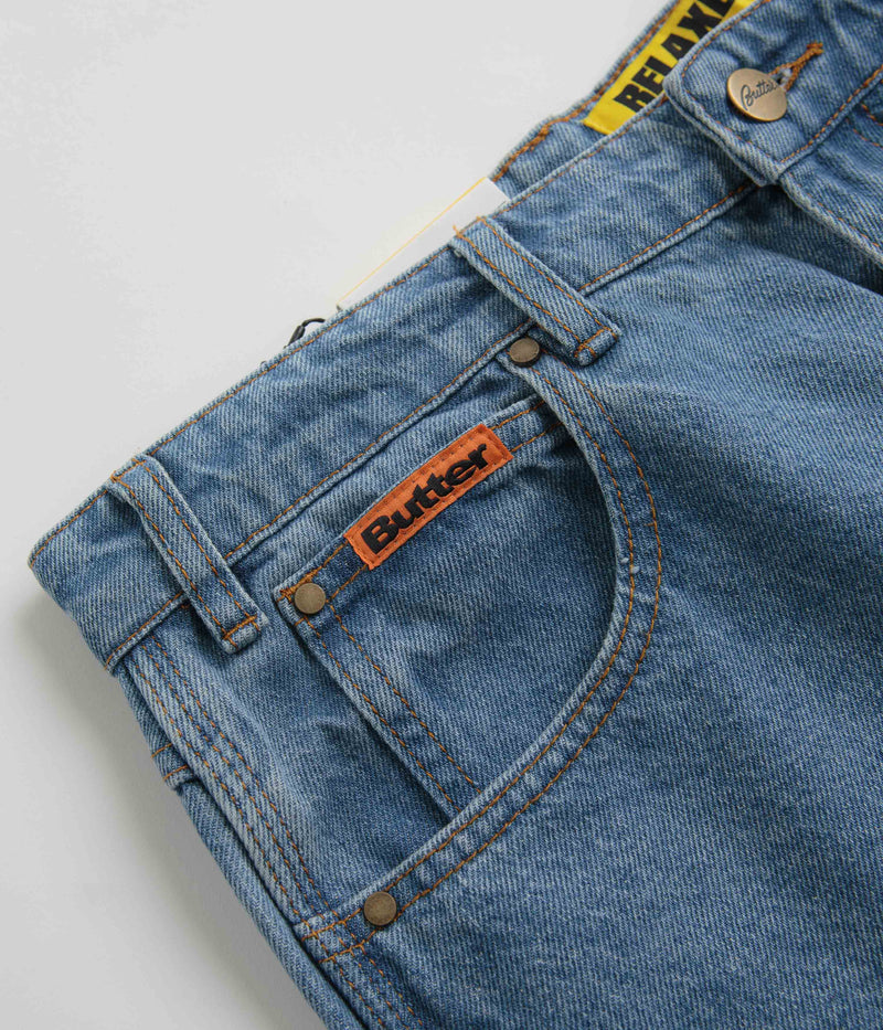 Butter Goods Relaxed Jeans in Washed Indigo