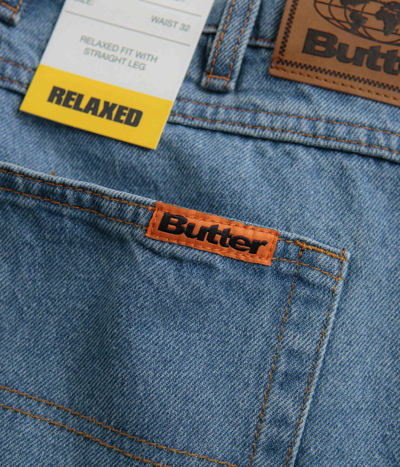 Butter Goods Relaxed Jeans in Washed Indigo