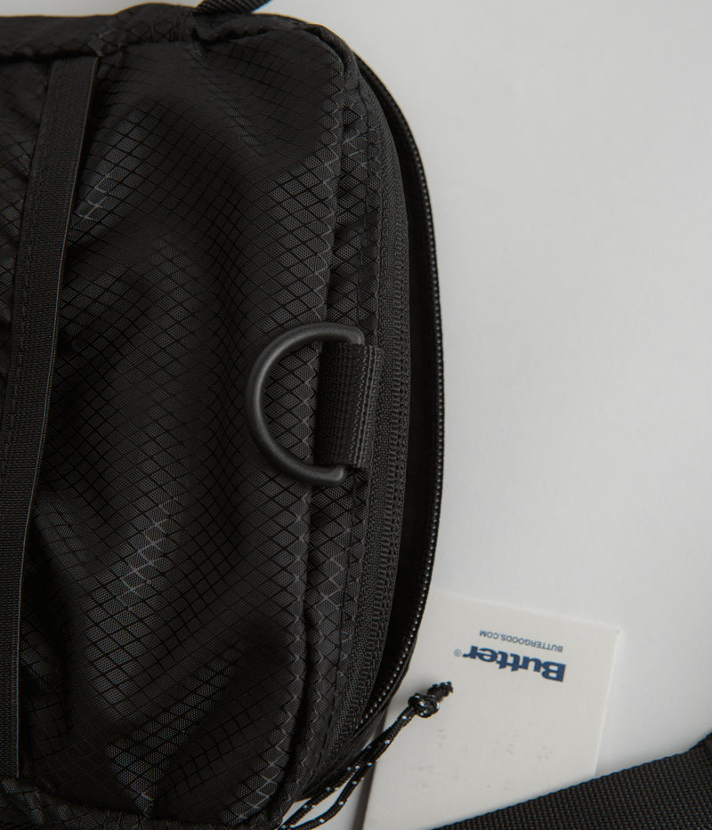 Butter Goods Ripstop Side Bag in Black