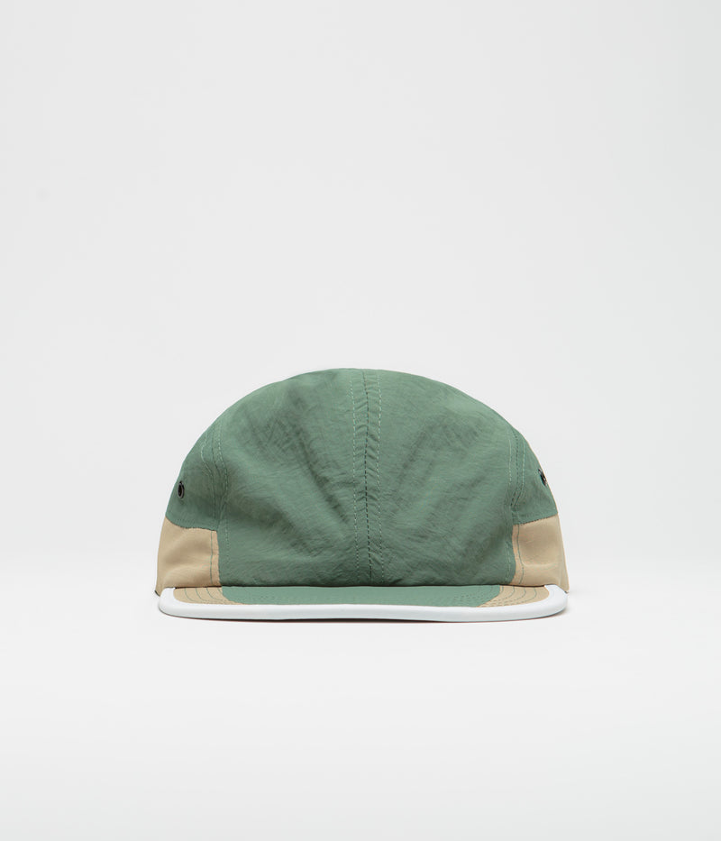 Butter Goods Ripstop Trail 5 Panel Cap in Sand and Forest