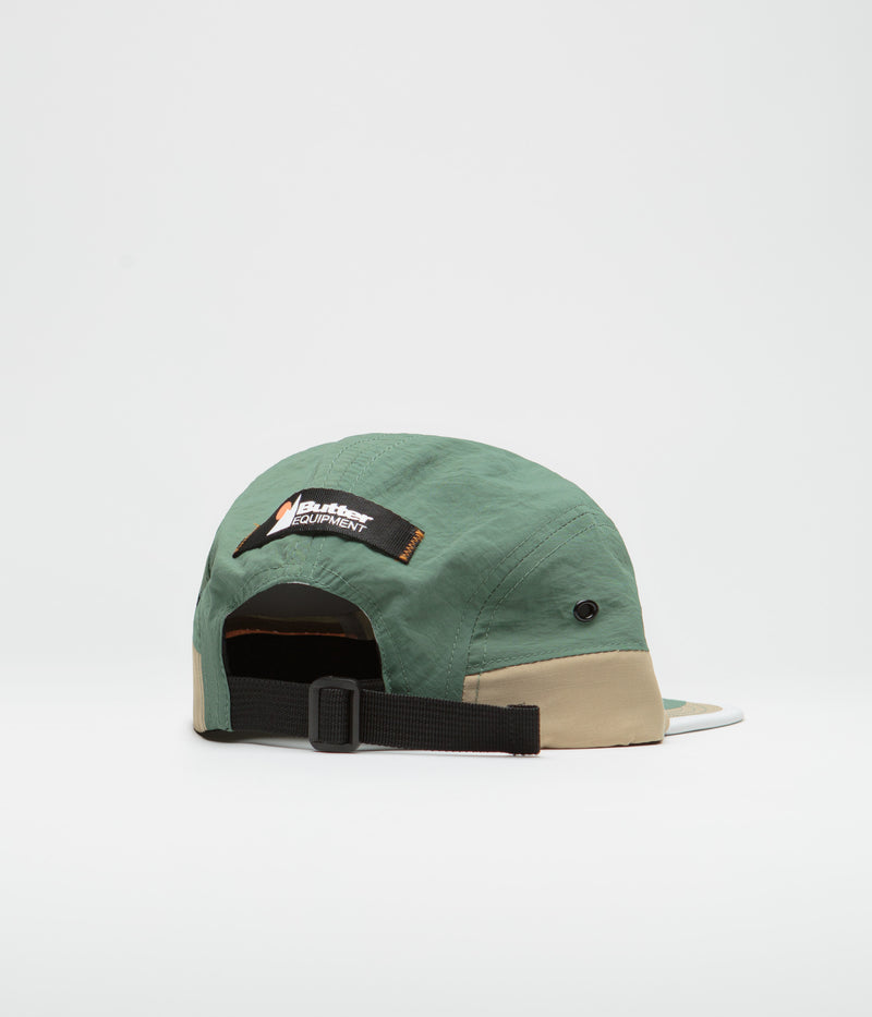 Butter Goods Ripstop Trail 5 Panel Cap in Sand and Forest