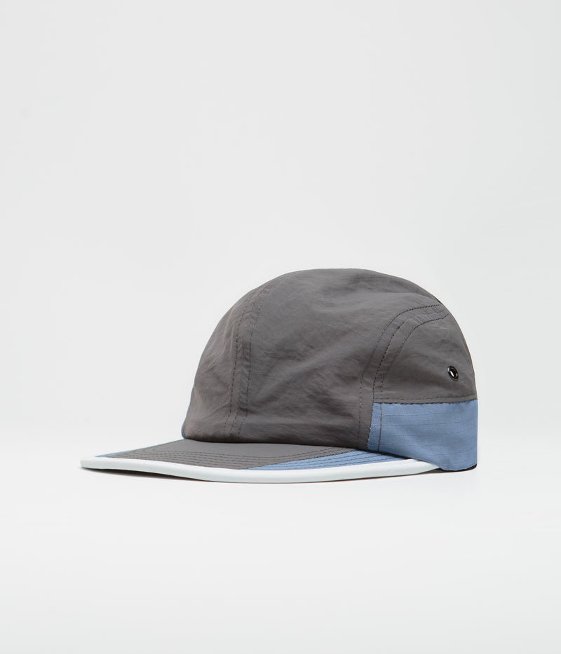 Butter Goods Ripstop Trail 5 Panel Cap in Slate and Steel