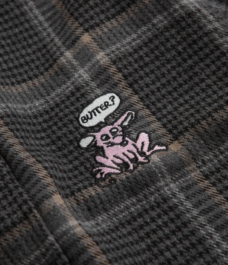 Butter Goods Rodent Flannel Shirt in Black and Grey