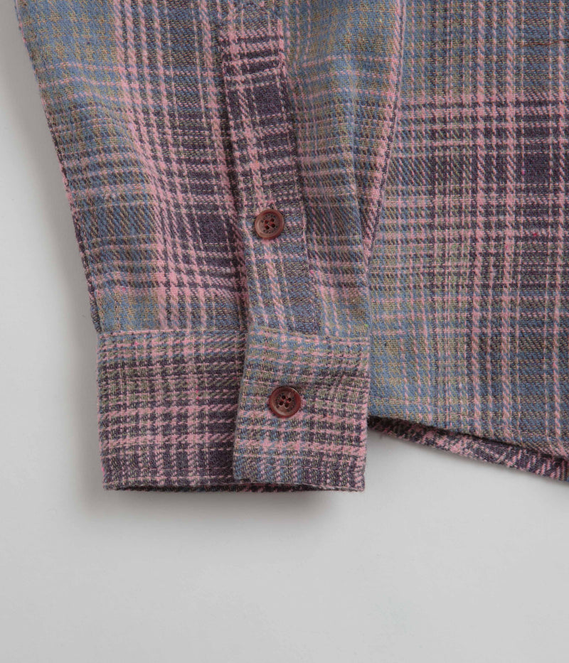 Butter Goods Rodent Flannel Shirt in Pink and Grey