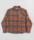 Butter Goods Rodent Flannel Shirt in Rust and Navy