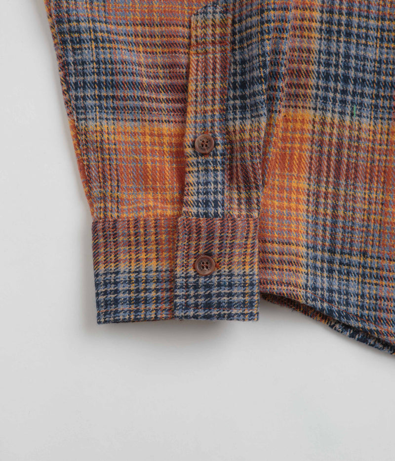 Butter Goods Rodent Flannel Shirt in Rust and Navy