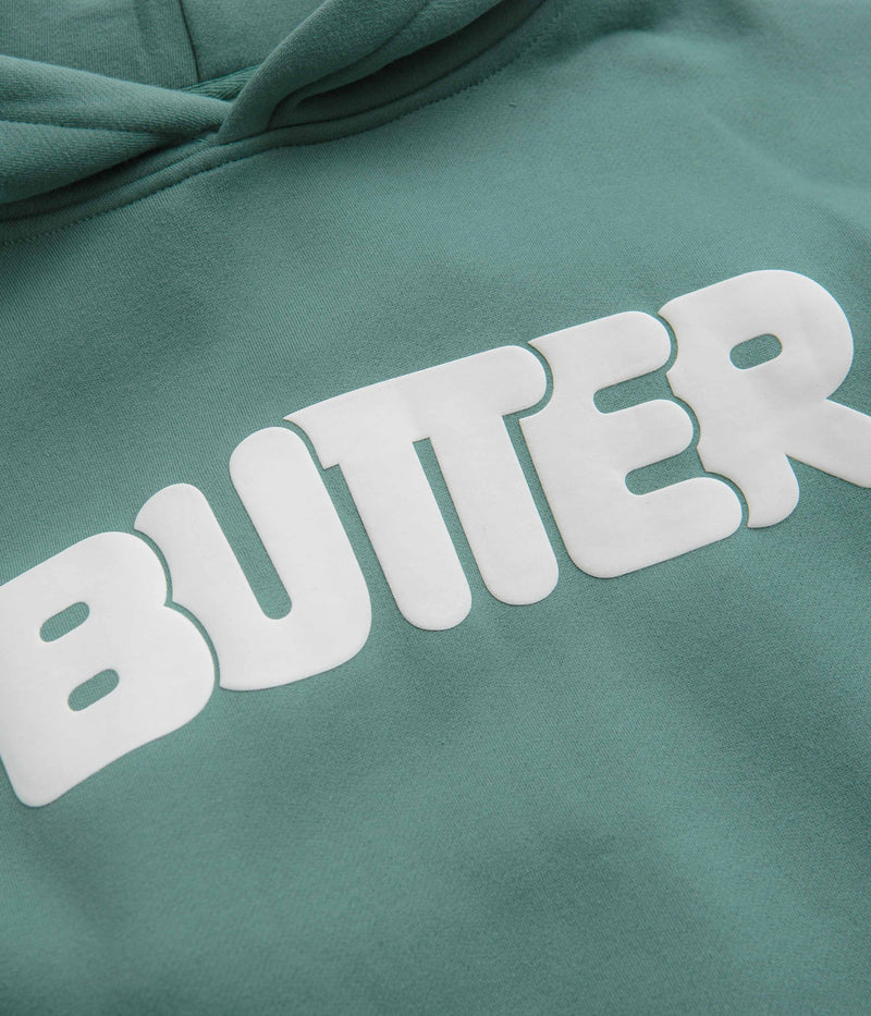 Butter Goods Rounded Logo Hoodie in Jungle Wood