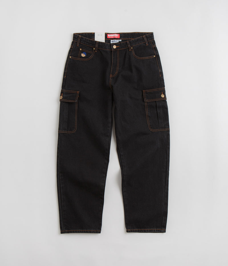 Butter Goods Santosuosso Cargo Jeans in Washed Black and Blue