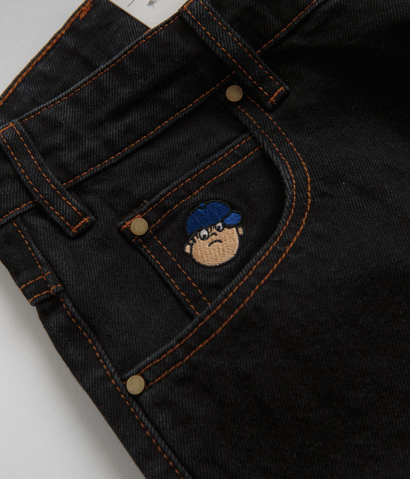 Butter Goods Santosuosso Cargo Jeans in Washed Black and Blue