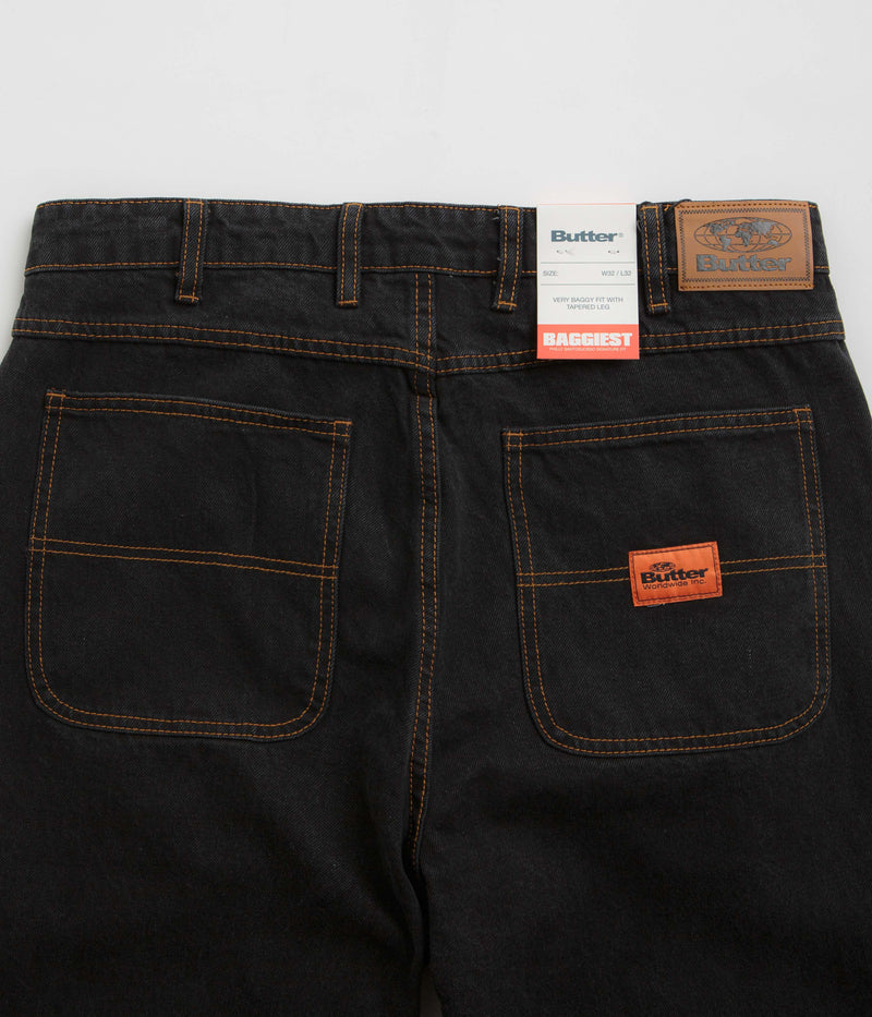 Butter Goods Santosuosso Denim Pants in Washed Black