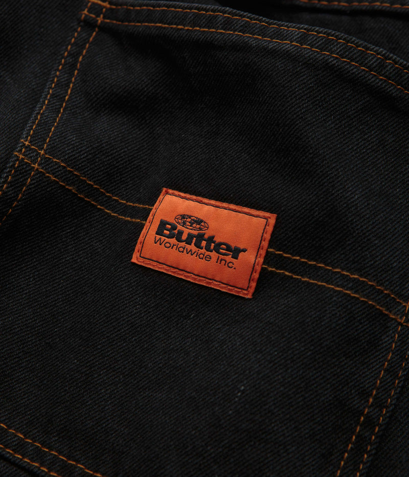 Butter Goods Santosuosso Denim Pants in Washed Black