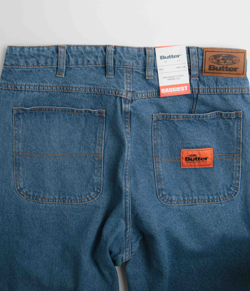 Butter Goods Santosuosso Jeans in Washed Indigo and Blue / Blue