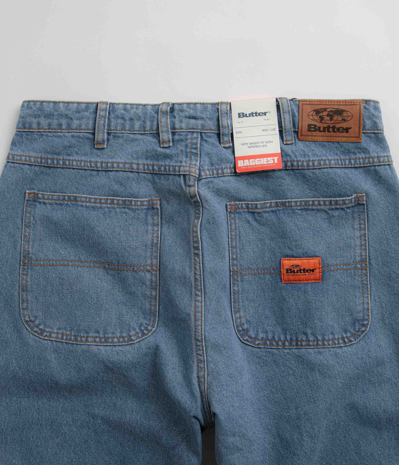 Butter Goods Santosuosso Jeans in Washed Indigo and Light Blue