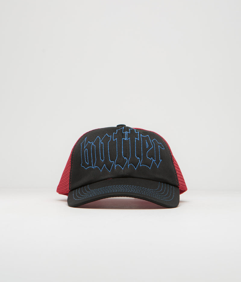 Butter Goods Shock Trucker Cap in Black