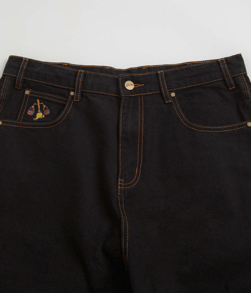 Butter Goods Sorcerer Baggy Denim Shorts in Washed Black