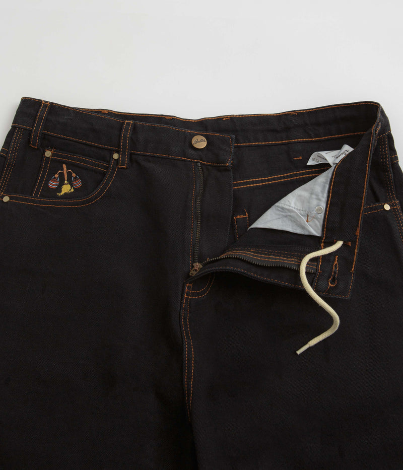 Butter Goods Sorcerer Baggy Denim Shorts in Washed Black