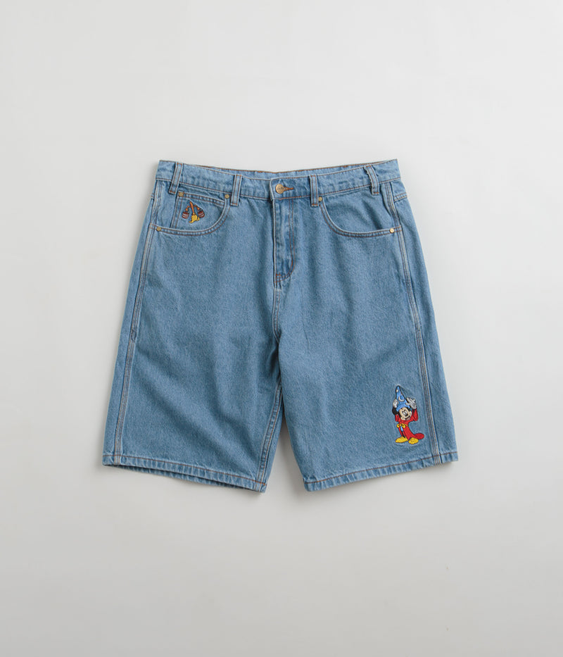 Butter Goods Sorcerer Baggy Denim Shorts in Washed Indigo