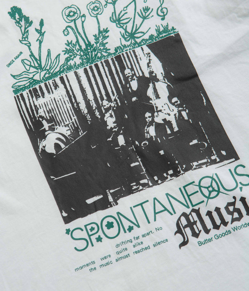 Butter Goods Spontaneous Music T-Shirt in White
