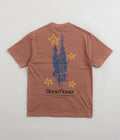 Butter Goods Stone Flower T-Shirt in Washed Wood