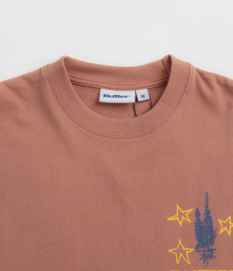 Butter Goods Stone Flower T-Shirt in Washed Wood