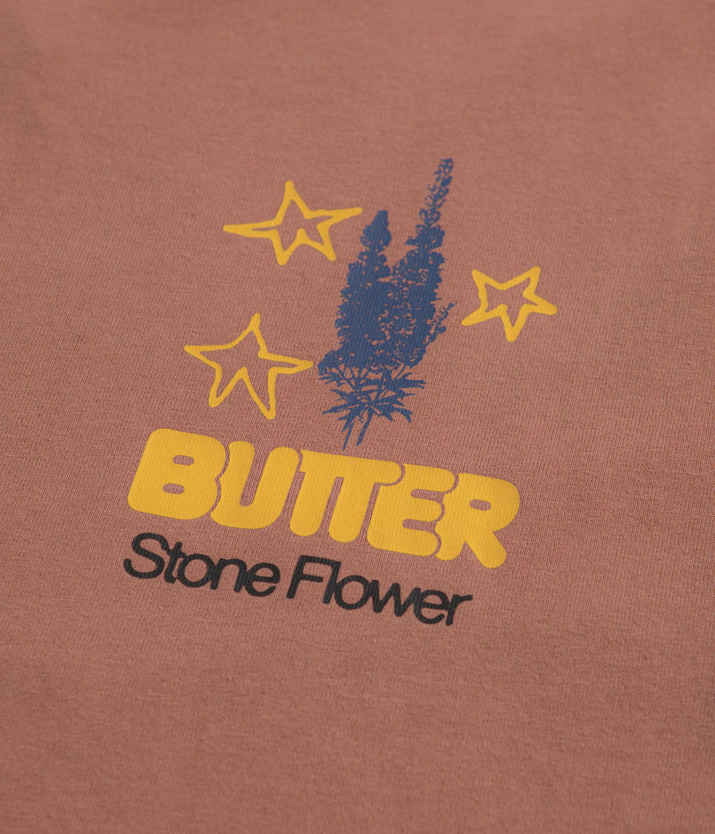 Butter Goods Stone Flower T-Shirt in Washed Wood
