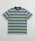 Butter Goods Stripe T-Shirt in Ice and Blue