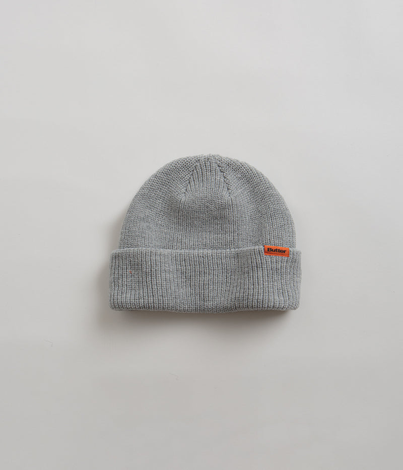 Butter Goods Tall Wharfie Beanie in Ash Grey