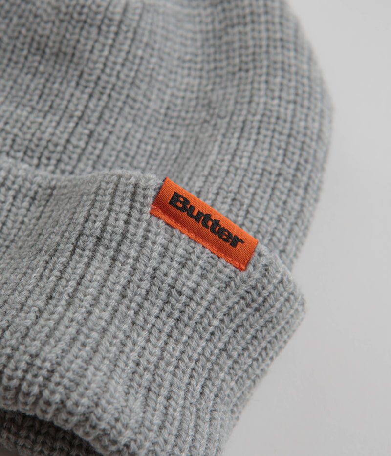 Butter Goods Tall Wharfie Beanie in Ash Grey
