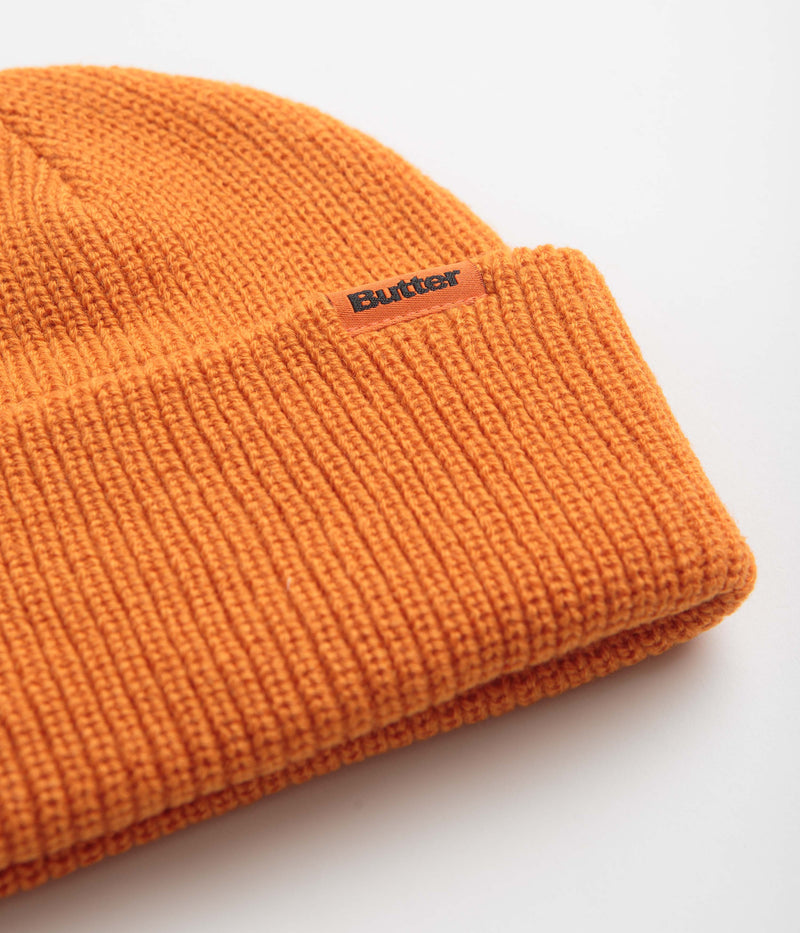 Butter Goods Tall Wharfie Beanie in Burnt Orange