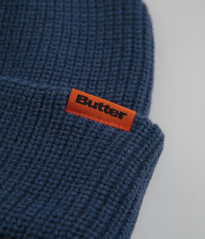 Butter Goods Tall Wharfie Beanie in Navy