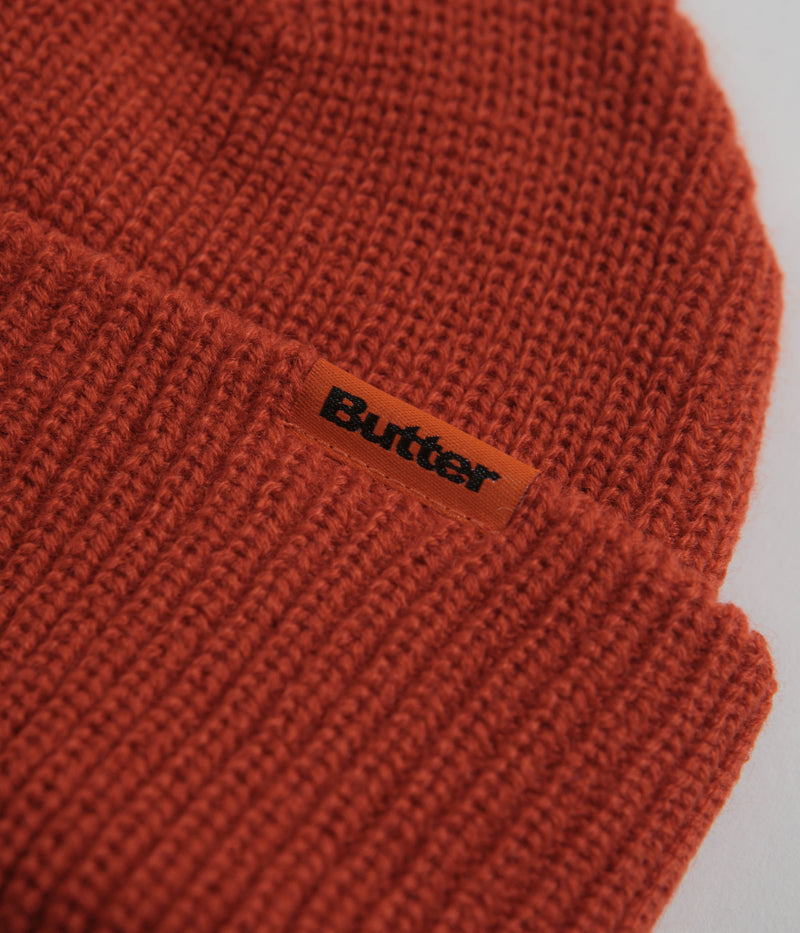 Butter Goods Tall Wharfie Beanie in Red