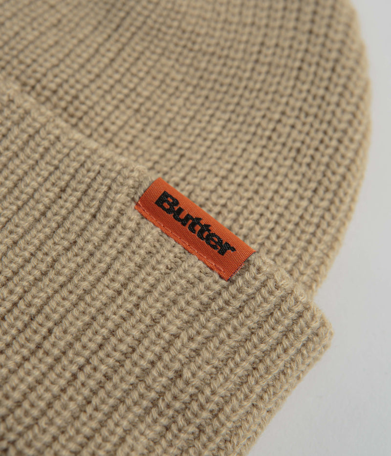 Butter Goods Tall Wharfie Beanie in Tan
