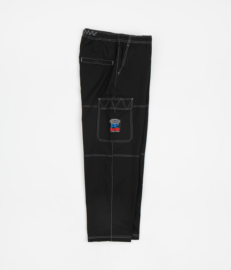 Butter Goods Terrain Contrast Stitch Cargo Pants in Black