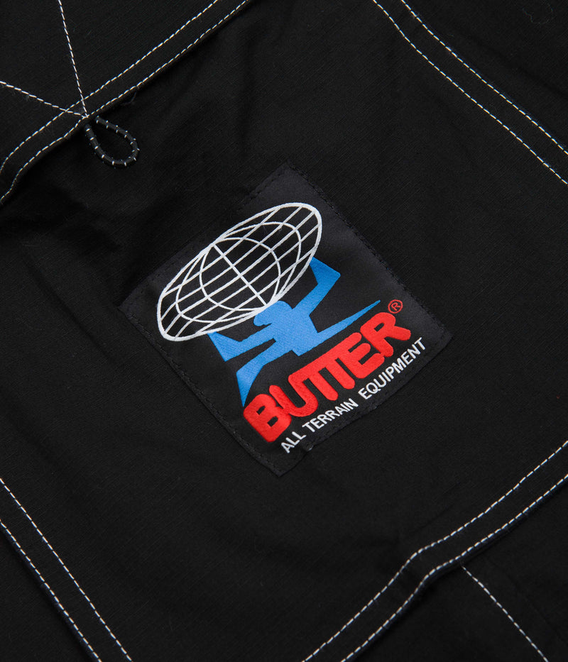 Butter Goods Terrain Contrast Stitch Cargo Pants in Black