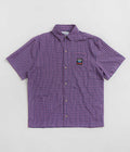 Butter Goods Terrain Short Sleeve Shirt in Navy and Pink